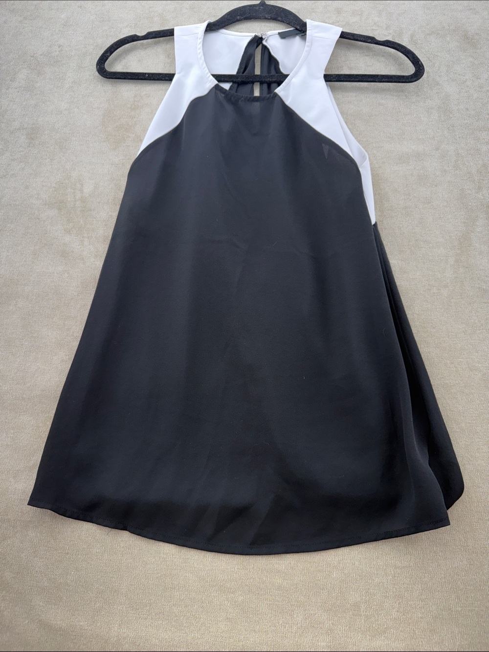 Ro & De Black and White Halter Swing Top